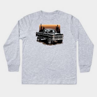 Ford Truck Vintage Highboy Desert Design Kids Long Sleeve T-Shirt